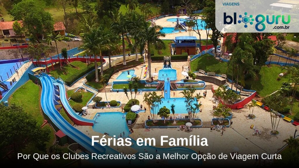 Vista geral do clube Estancia Solazer com piscinas e areas verdes
